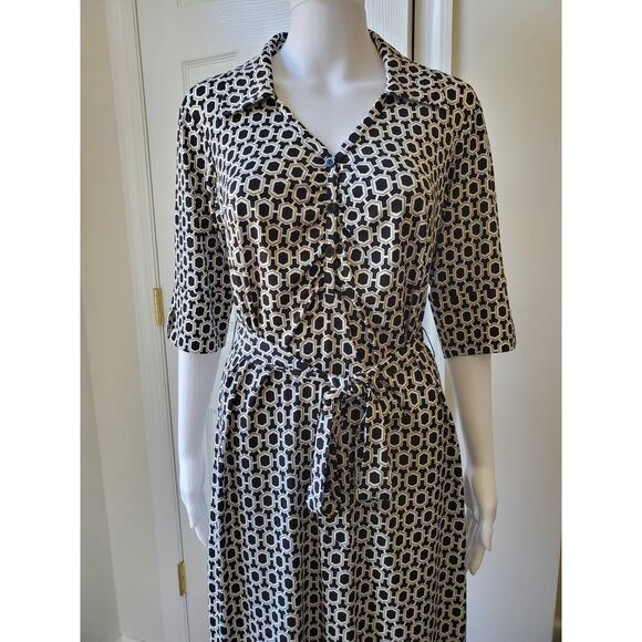 Laundry By Design dress geometric pattern business casual office chic career - Picture 3 of 9